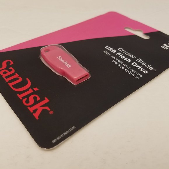 SanDisk Cruzer Blade USB Flash Drive 32 GB Pink  🆕 - Picture 3 of 3